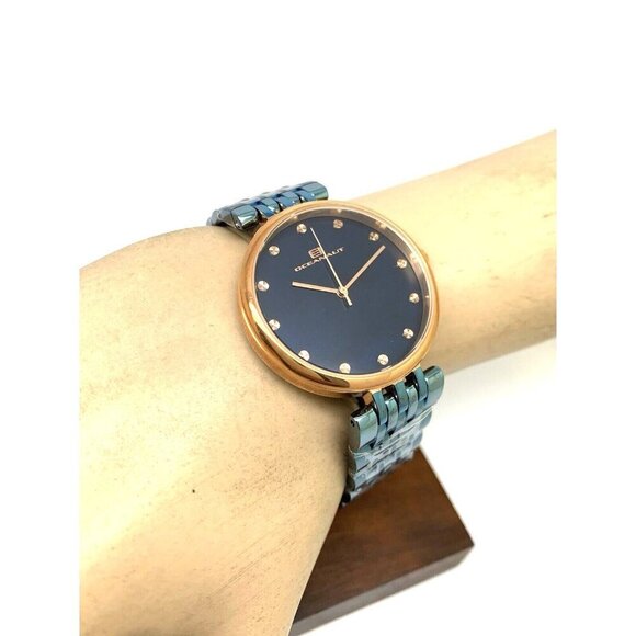 Oceanaut Women\'s Watch OC2206 Aerglo Quartz Blue Dial Rose Gold Steel 36mm main image 11